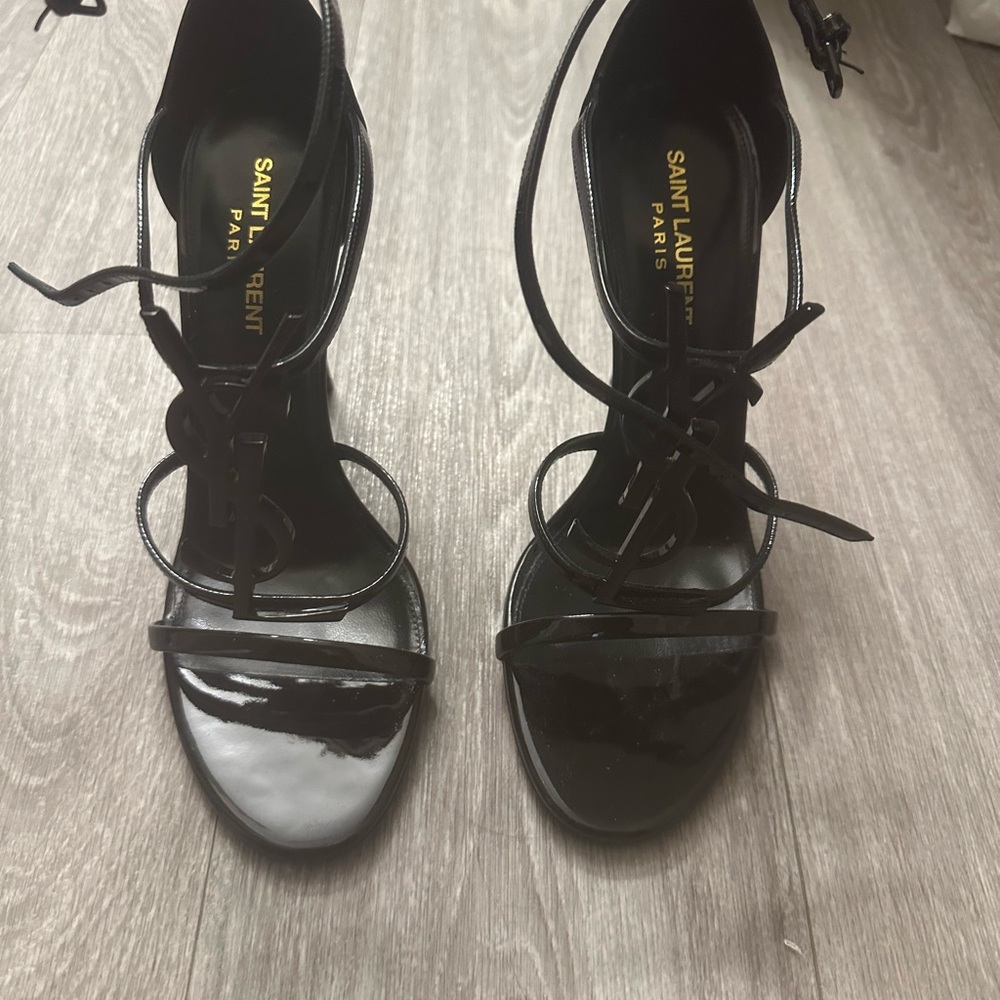 Saint Laurent Cassandra Black Heels Sleek Minimalist Design YSL
